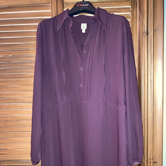Midi Burgundy Dress perfect condition size 12 - Picture 1 of 3